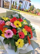 Букет цветов из:  Герберы #REPLACE_PRED# Судниково