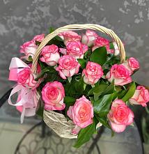 Цветочная композиция из Розы в корзине #REPLACE_PRED# Судниково